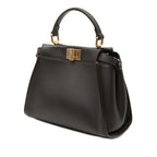 Fendi Peekaboo Mini 2-Way Shoulder Bag Dark Brown Leather — view 2