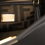 Fendi Peekaboo Mini 2-Way Shoulder Bag Dark Brown Leather — view 5