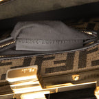 Fendi Peekaboo Mini 2-Way Shoulder Bag Dark Brown Leather — view 6