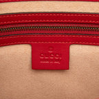 Gucci Queen Ma Galette Bee 2-Way Shoulder Bag Navy Ivory Red Pink Leather — view 5