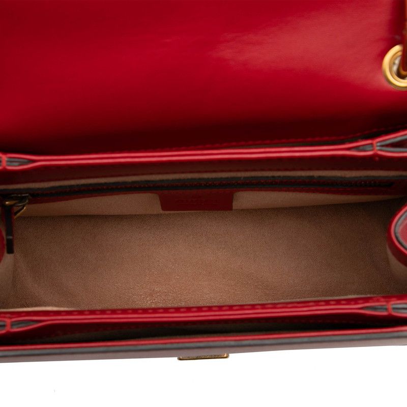 Gucci Queen Ma Galette Bee 2-Way Shoulder Bag Navy Ivory Red Pink Leather — view 4