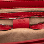 Gucci Queen Ma Galette Bee 2-Way Shoulder Bag Navy Ivory Red Pink Leather — view 6