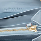 Gucci Yuko Higuchi Zip Around Wallet Blue Multicolor Leather — view 6