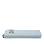Gucci Yuko Higuchi Zip Around Wallet Blue Multicolor Leather — view 3