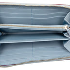 Gucci Yuko Higuchi Zip Around Wallet Blue Multicolor Leather — view 4