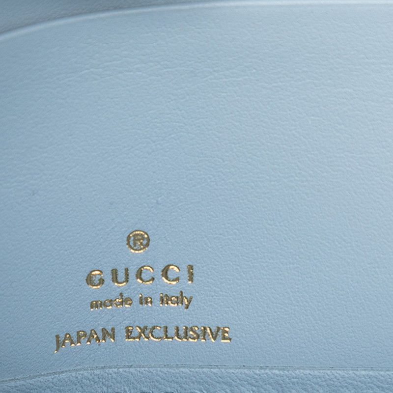 Gucci Yuko Higuchi Zip Around Wallet Blue Multicolor Leather — view 5