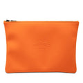 Hermes Neobain GM Pouch Clutch Orange Polyamide Elastane
