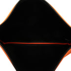 Hermes Neobain GM Pouch Clutch Orange Polyamide Elastane — view 4