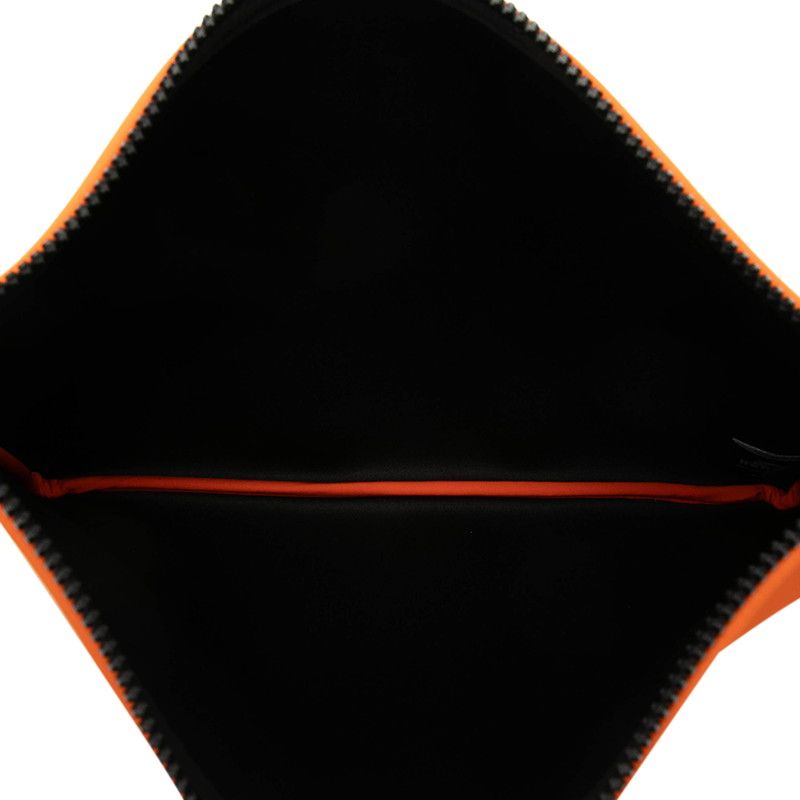 Hermes Neobain GM Pouch Clutch Orange Polyamide Elastane — view 4