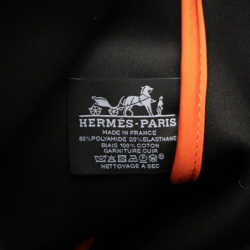Hermes Neobain GM Pouch Clutch Orange Polyamide Elastane — view 5
