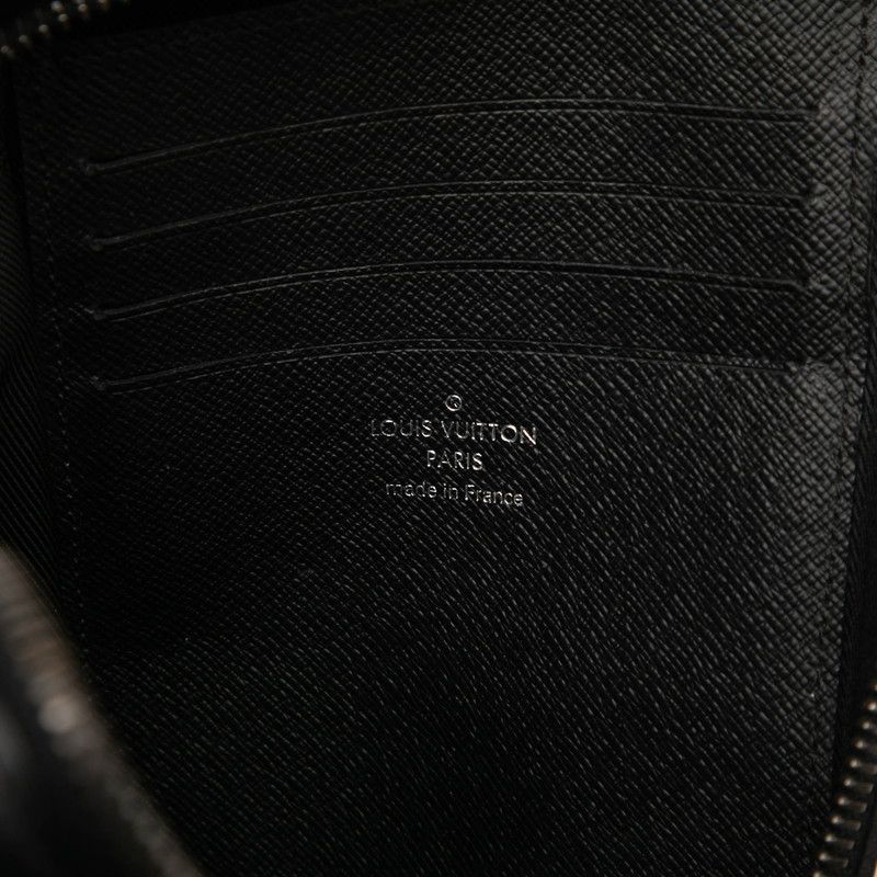 Louis Vuitton Monogram Eclipse Box Clutch Pouch Black Leather — view 5