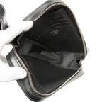 Louis Vuitton Monogram Eclipse Box Clutch Pouch Black Leather — view 4