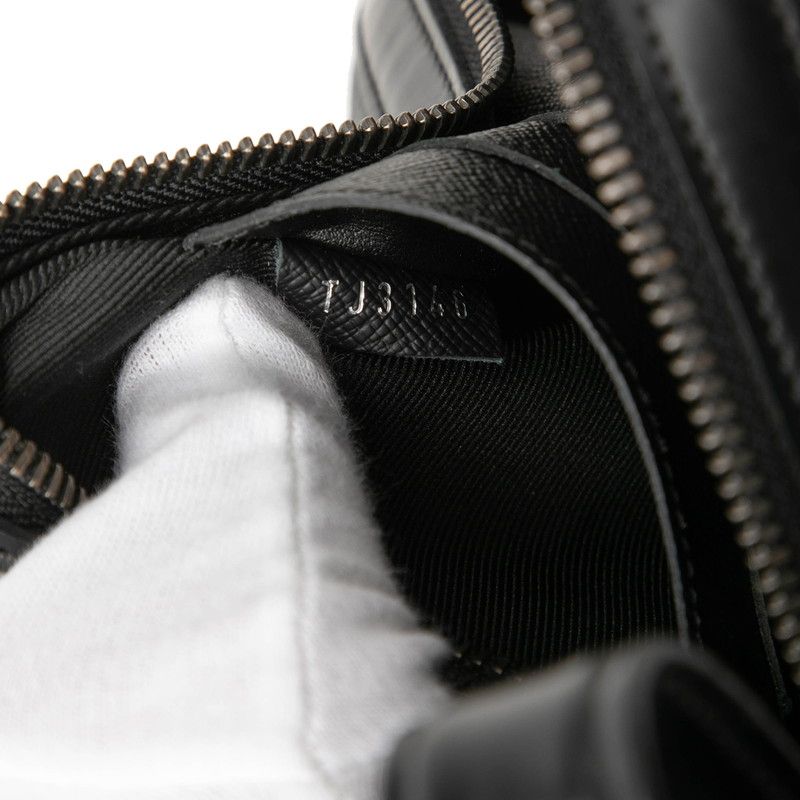 Louis Vuitton Monogram Eclipse Box Clutch Pouch Black Leather — view 6