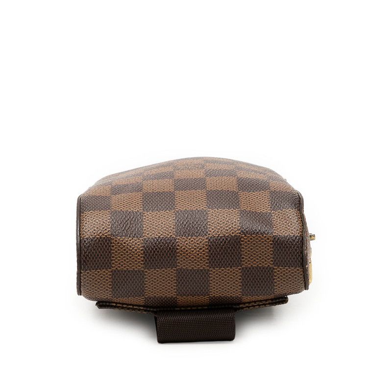 Louis Vuitton Damier Geronimos Shoulder Bag Brown Leather — view 3
