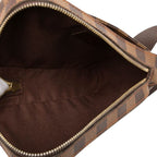 Louis Vuitton Damier Geronimos Shoulder Bag Brown Leather — view 4