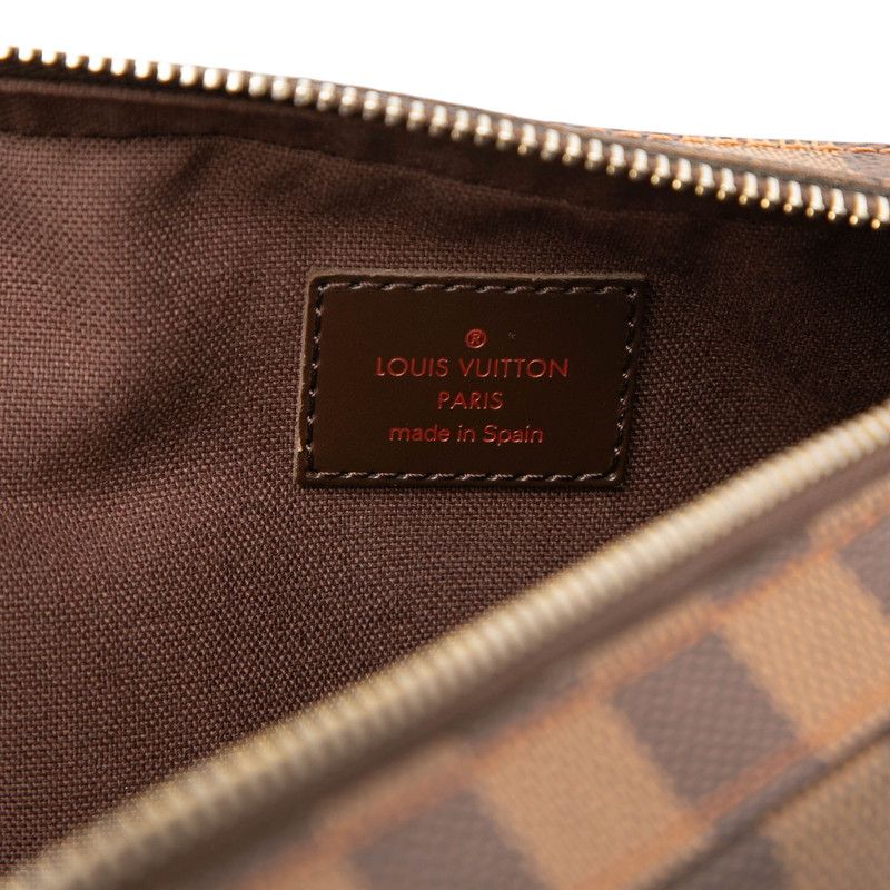 Louis Vuitton Damier Geronimos Shoulder Bag Brown Leather — view 5