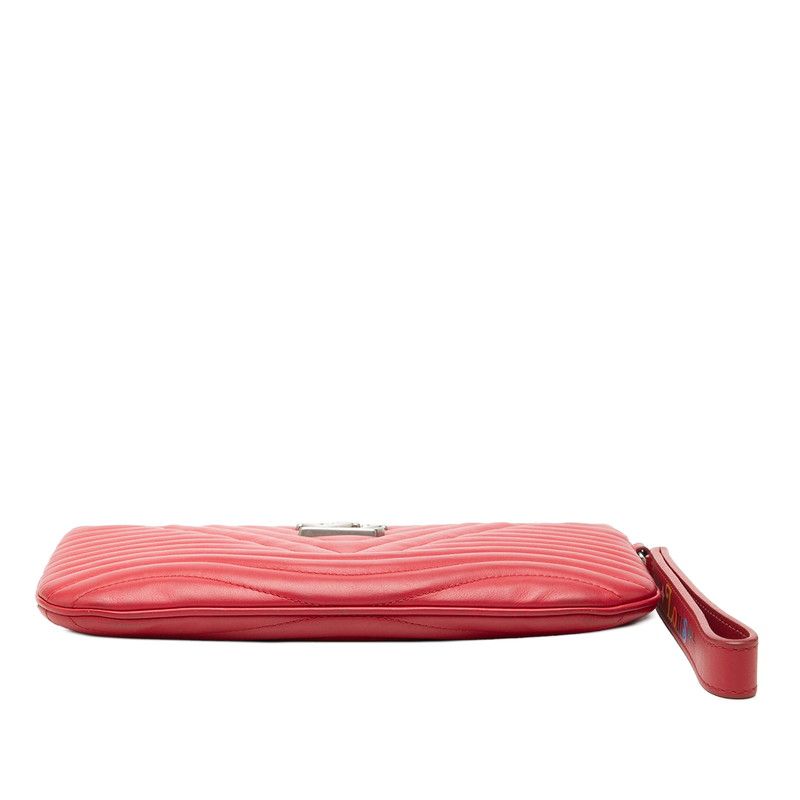 Louis Vuitton New Wave Pochette Zip Clutch Red Leather — view 3