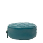 Chanel Quilted CC Logo Mini Chain Classic Shoulder Bag Green Caviar Leather — view 3