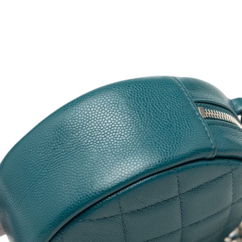 Chanel Quilted CC Logo Mini Chain Classic Shoulder Bag Green Caviar Leather — view 4