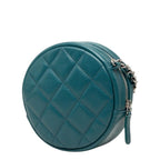 Chanel Quilted CC Logo Mini Chain Classic Shoulder Bag Green Caviar Leather — view 2