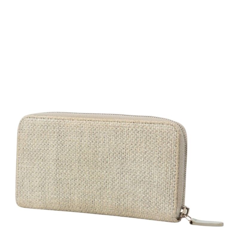 Chanel Deauville Line Zip Around Wallet Gray Tweed — view 2