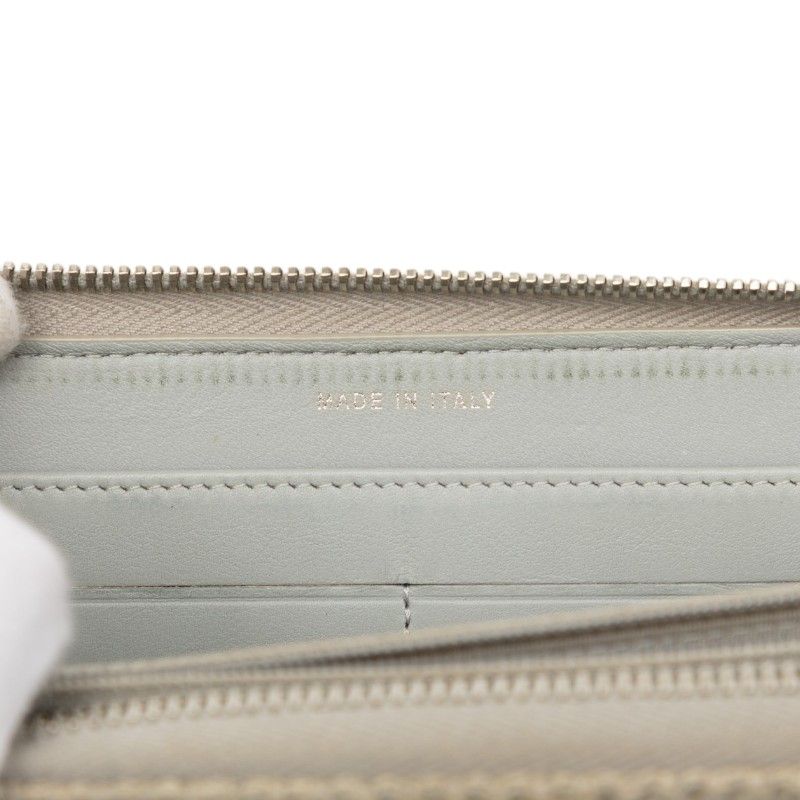 Chanel Deauville Line Zip Around Wallet Gray Tweed — view 7