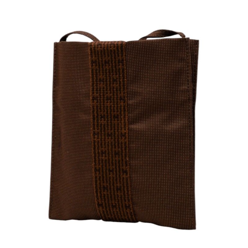 Hermes Her Line Crossbody Shoulder Bag Pochette Brown Canvas — view 2