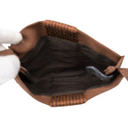 Hermes Her Line Crossbody Shoulder Bag Pochette Brown Canvas — view 6