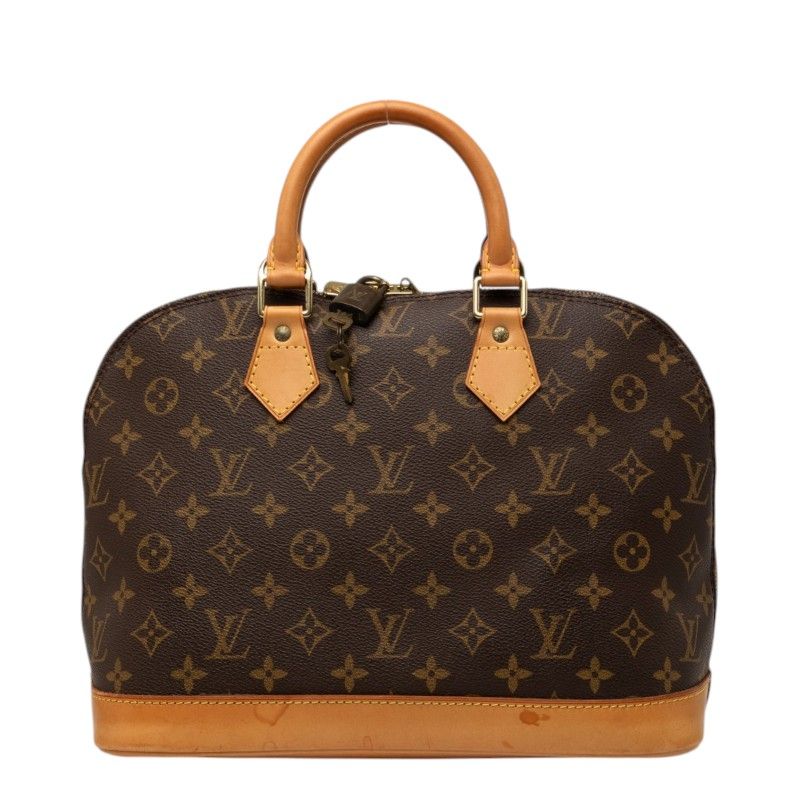 Louis Vuitton Monogram Alma PM Handbag Brown Leather