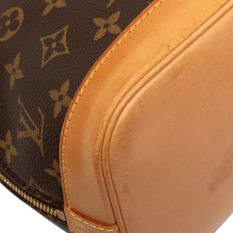 Louis Vuitton Monogram Alma PM Handbag Brown Leather — view 5