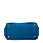 Prada Canapa 2-Way Shoulder Bag Blue Canvas — view 3