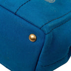 Prada Canapa 2-Way Shoulder Bag Blue Canvas — view 4