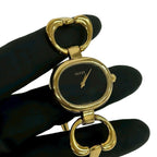 Gucci Vintage Bangle Watch Quartz Gold Black — view 5