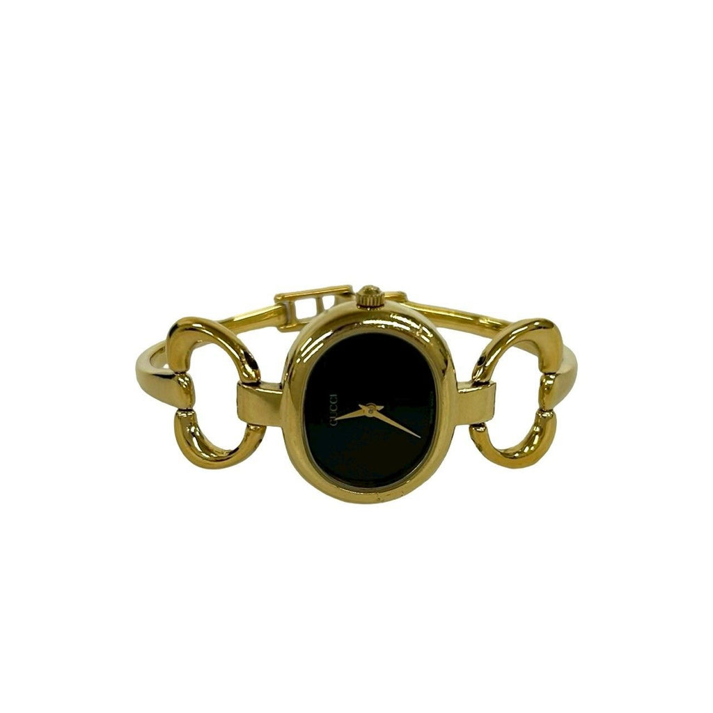 Gucci Vintage Bangle Watch Quartz Gold Black — view 7