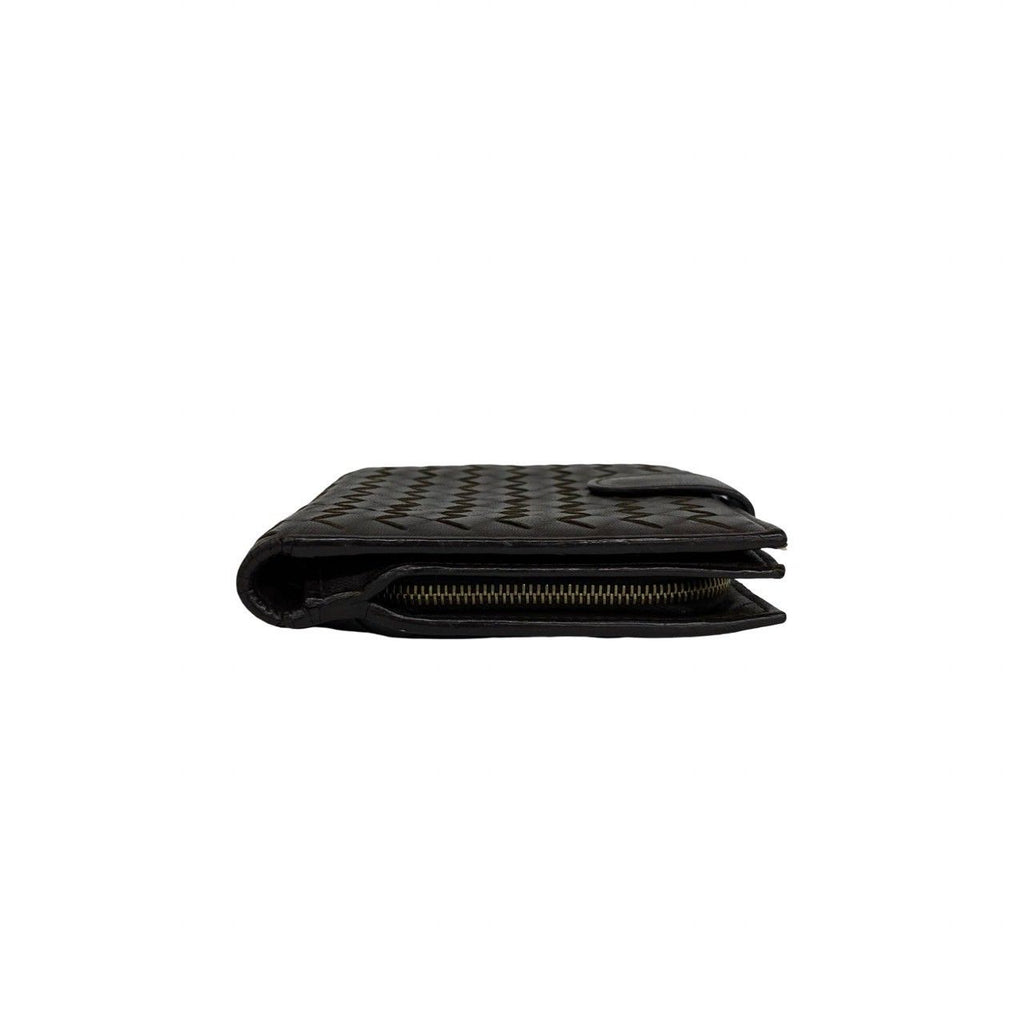 Bottega Veneta Intrecciato Leather Bifold Wallet Mini Card Case Brown — view 5