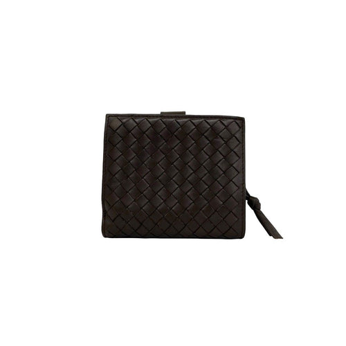 Bottega Veneta Intrecciato Leather Bifold Wallet Mini Card Case Brown — view 2