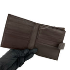 Bottega Veneta Intrecciato Leather Bifold Wallet Mini Card Case Brown — view 7