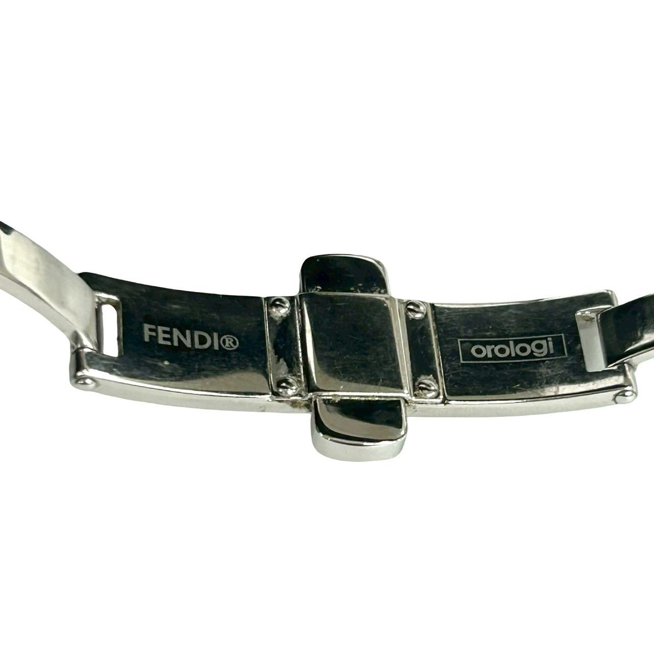Fendi Vintage Orologi FF Logo Quartz Watch Stainless Steel Silver — view 3