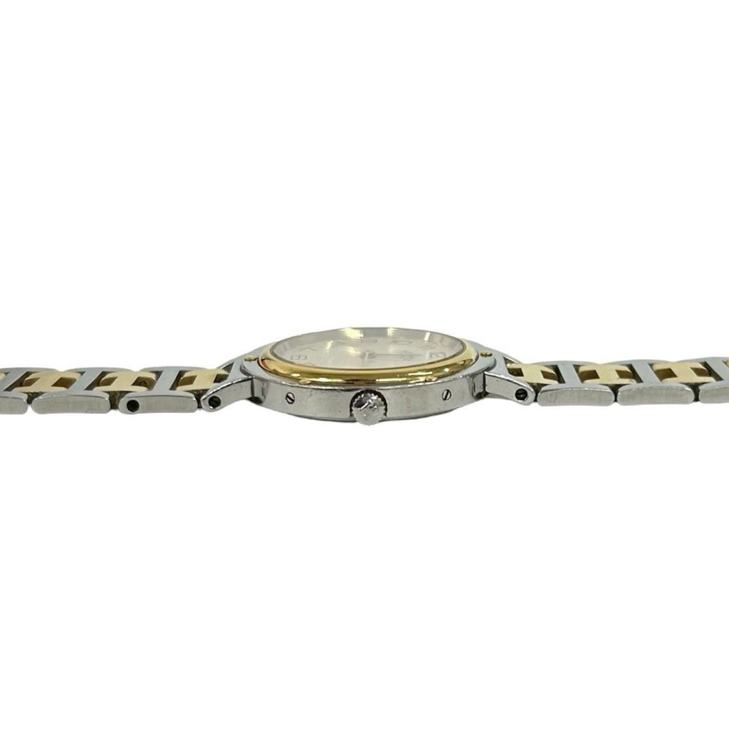 Hermes Vintage Clipper Stainless Steel Quartz Watch Wrist Silver — view 6
