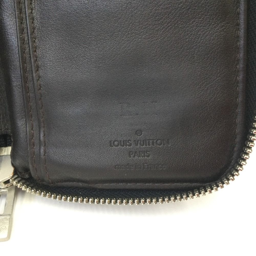 Louis Vuitton Damier Geant Portefeuille Longippe Zip Around Wallet Black — view 6