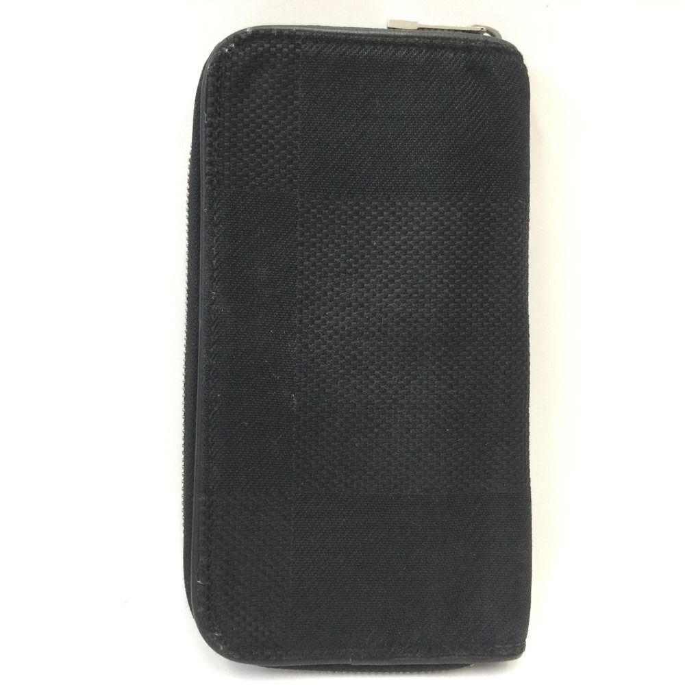 Louis Vuitton Damier Geant Portefeuille Longippe Zip Around Wallet Black — view 2