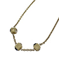 Louis Vuitton Necklace Collier Gamble Gold Blue Stone Cube Simple