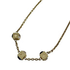 Louis Vuitton Necklace Collier Gamble Gold Blue Stone Cube Simple