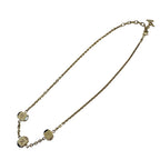 Louis Vuitton Necklace Collier Gamble Gold Blue Stone Cube Simple — view 3