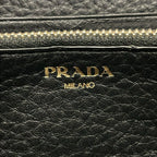 Prada Wallet Black L-shaped Zipper Leather — view 6