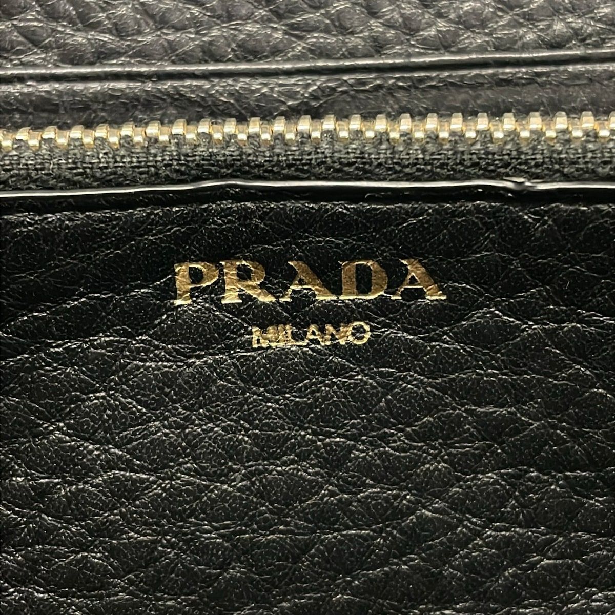 Prada Wallet Black L-shaped Zipper Leather — view 6