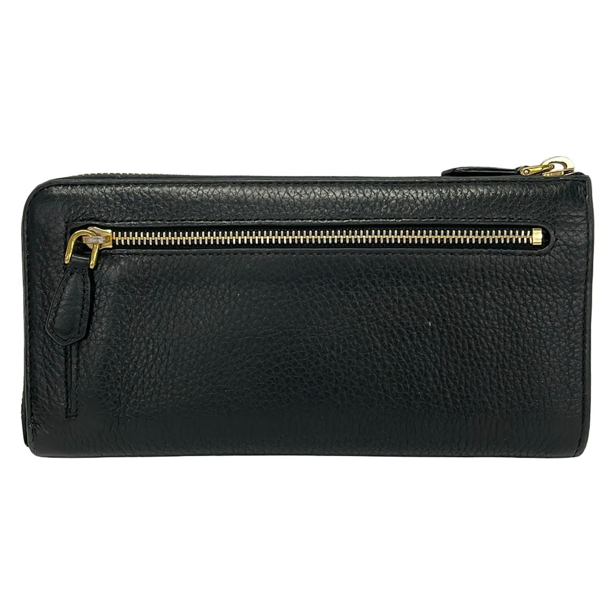 Prada Wallet Black L-shaped Zipper Leather — view 2