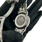Hermes Clipper Stainless Steel Quartz Watch Wristwatch Silver Gold — view 5