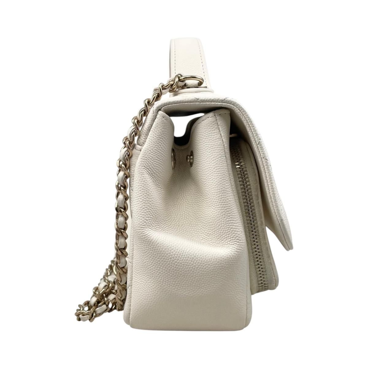 Chanel Shoulder Bag Business Affinity Chain Quilted Caviar Leather CC Logo — view 4