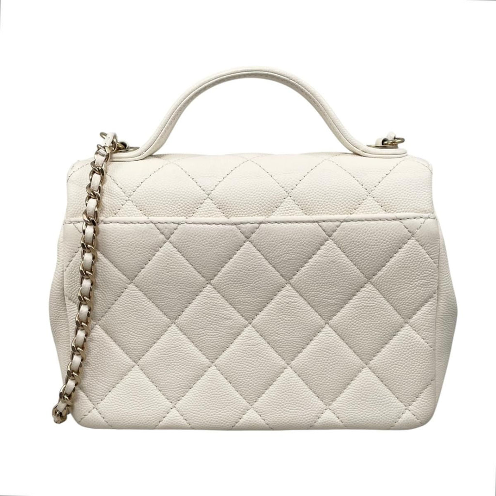 Chanel Shoulder Bag Business Affinity Chain Quilted Caviar Leather CC Logo — view 2